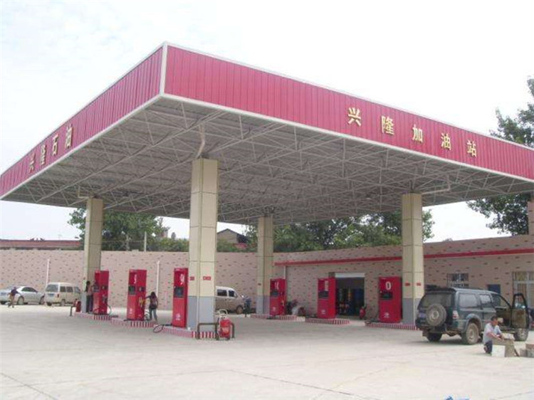 阿克苏加油站钢结构网架案例9