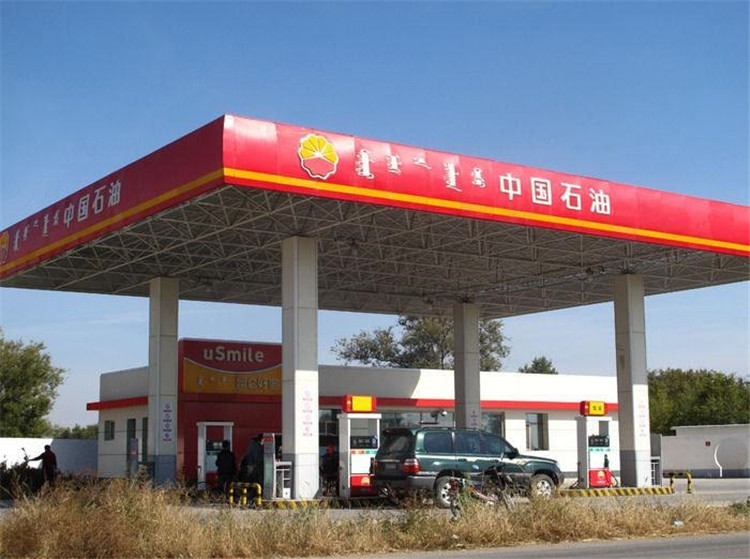 阿克苏加油站钢结构网架案例1